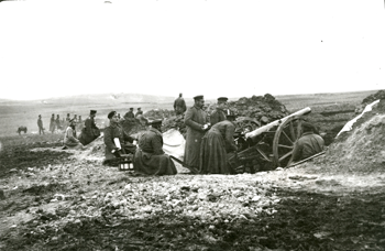 Българската артилерия при Одрин, март 1913 г.