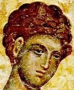 Свети пророк Авакум. Фрагмент от стара стенопис в църквата ''Света Троица'', манастир Манасия (р. Ресава), Сърбия
