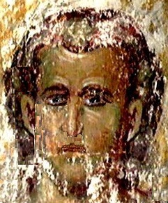Свети мъченик Тирс. Фрагмент от стара сръбска стенопис 