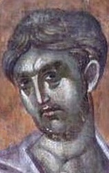 Свети апостол Кодрат. Фрагмент от стара стенопис. Косово, Сърбия